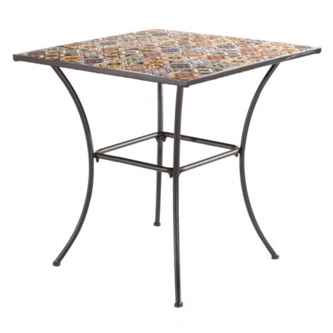 Tavolo Quadrato 80X80 Mosaico Flower H.75 - Biacchi Ettore