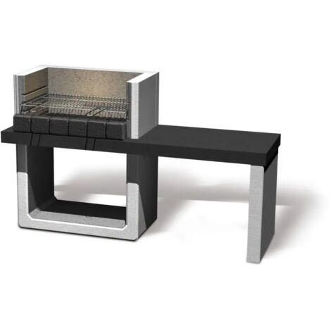 barbecue a carbonella in calcestruzzo sarom fuoco "porto new" 160x51,5x97 cm