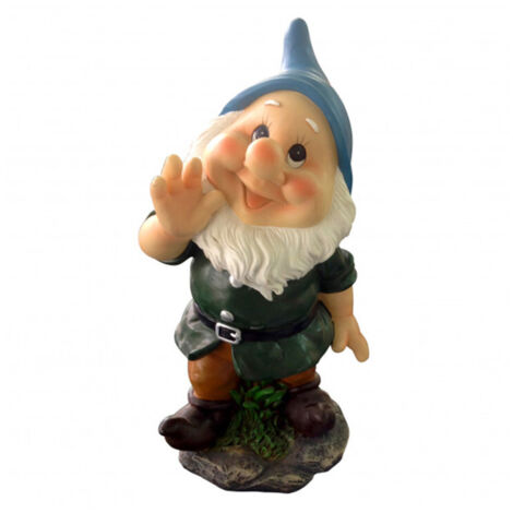 Statuetta Statua Nano Da Giardino Pisolo In Poliresina 16X13,5X28H Cm Da Esterno