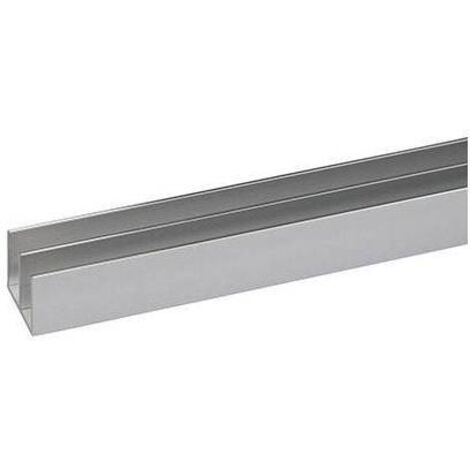 Profilo canalino doppio da 1 metro a u argento brillante 20x18x1 - arcansas