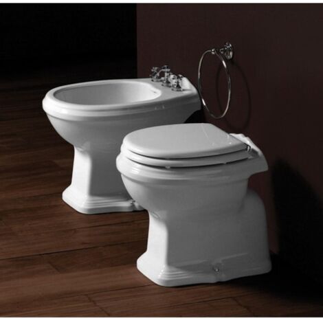 Bidet arcade predisposto 3 fori con brida a pavimento ar823 ceramica - simas