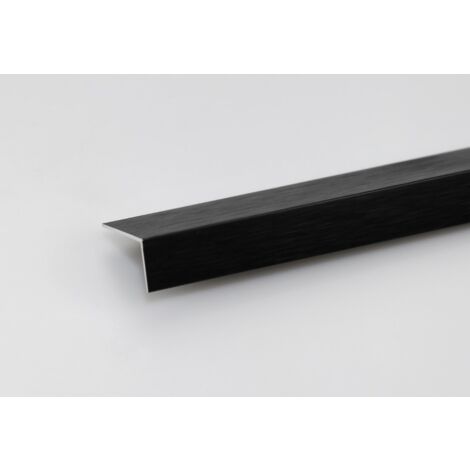 Profilo angolare da 2 metro alluminio nero spazzolato 10x10x1 - arcansas