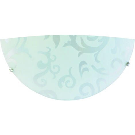 Applique 1xE27 Ganci Cromo Vetro Lastra Bianco E-Energy Melissa