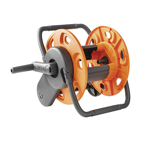 Avvolgitubo da giardino portatile 20m – Raccordo portagomma 1/2"-5/8" – Presa rubinetto 3/4" – Dimensioni cm.39x29x28h – GF (1/6)
