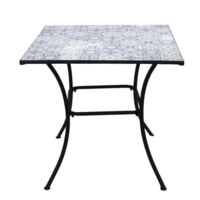 TAVOLO QUADRATO 80X80 MOSAICO AZULEJOS H.75 - BIACCHI E.