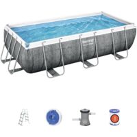 PISCINA POWER STEEL FRAME RETTANGOLARE 404X201X1,00 GRIGIO - BEST WAY