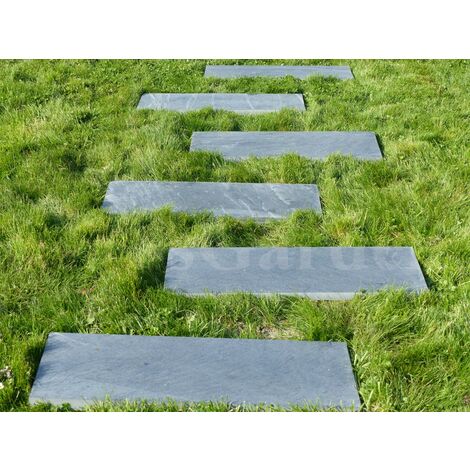 Pas Japonais Ardoise Sciée Rect 60x30 Pack 18 pièces