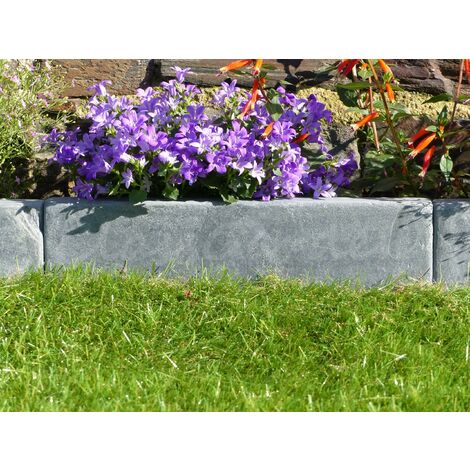 Classgarden – Bordure en ardoise patinée 30 cm – Rectangulaire noire – Épaisseur 3 cm – Hauteur 10 cm – Pour parterres de fleurs (1/5)
