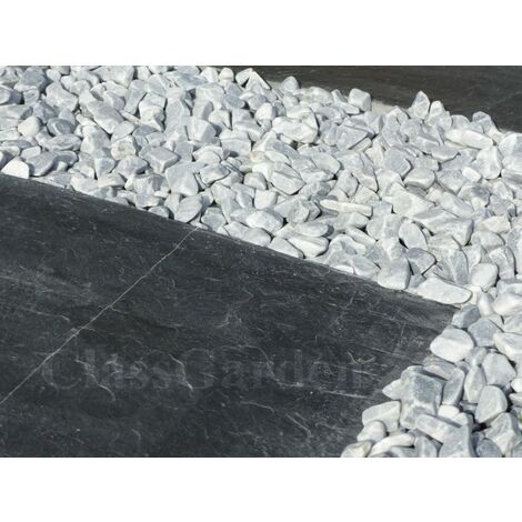 Galet Gris Clair 12-24 Pack de 7 M² - 14 sacs - 280 kg (1/5)