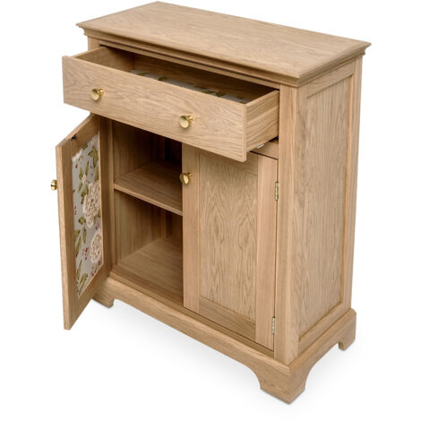 Buffet Rustique en Bois Massif avec 18 Tiroirs - L160 cm