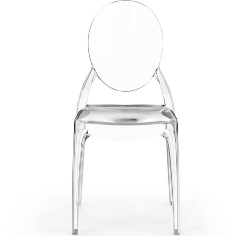 Chaise de Salle à Manger Transparente - Style Victoria  Transparent