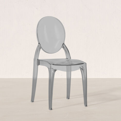 Lot de 2 chaises de salle à manger Luna Gris|Plastique | Leroy Merlin