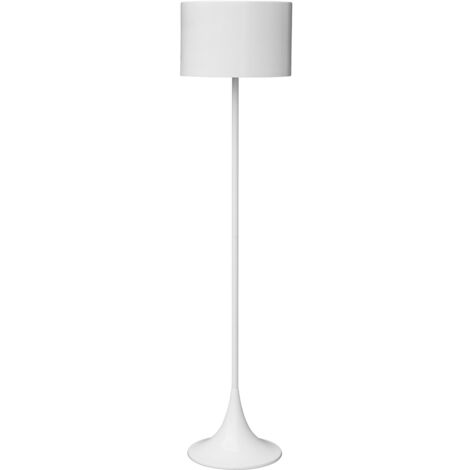 Lampadaire Spone Blanc Aluminium Metal Blanc