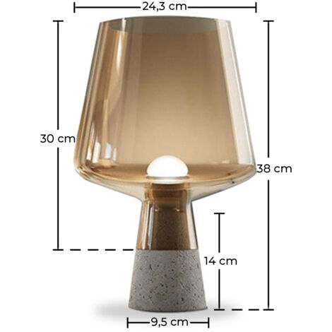 Lampe de Table - Lampe de Salon Design - Silas Marron