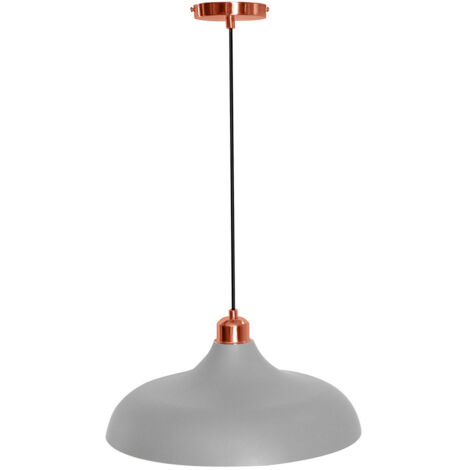 Lampe de plafond design - Lampe suspendue en métal - Enar Gris (1/5)