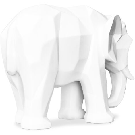Figure décorative d'éléphant - Blanc mat - Fann Blanc