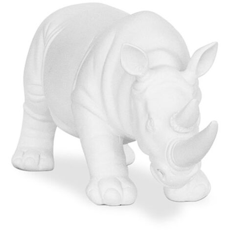 Figurine Décorative Rhinocéros - Blanc Mat - Rhyn Blanc