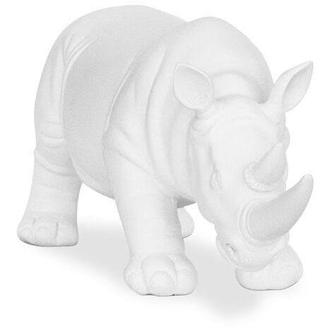 Figurine Décorative Rhinocéros - Blanc Mat - Rhyn Blanc