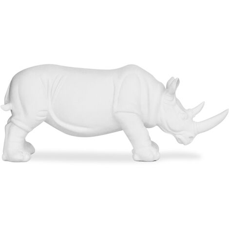 Figurine Décorative Rhinocéros - Blanc Mat - Rhyn Blanc