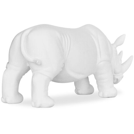 Figurine Décorative Rhinocéros - Blanc Mat - Rhyn Blanc