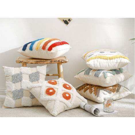 Coussin Cylindre Fait Main En Tissu Laura Ashley - Cranberry Cream Oatmeal