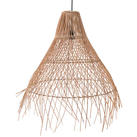 Privatefloor – Suspension en rotin tressé 75x75x65cm – Indice de protection IP20 – Pour intérieur et extérieur – Design naturel Boho Bali (1/5)