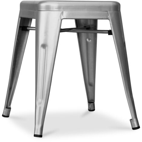 Tabouret Design Industriel - 45cm - Nouvelle Edition - Stylix Bleu foncé