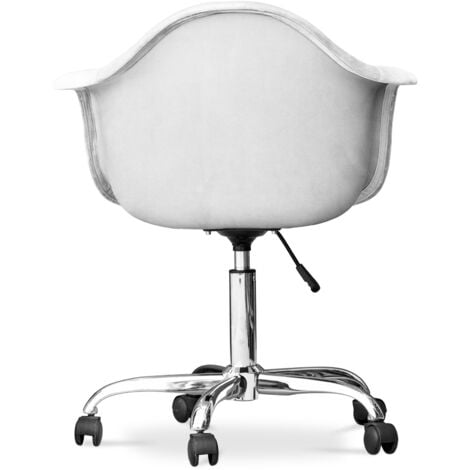 Iwmh chaise de bureau avec coussin en tissu, chaise de coiffeuse