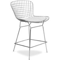 Privatefloor – Tabouret de bar en acier inoxydable avec coussin PU – Hauteur 119 cm – Design moderne pour intérieur élégant