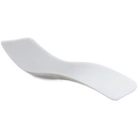 Privatefloor – Transat de piscine empilable en résine de polyéthylène – Résistant aux UV et à l'eau salée – Design minimaliste blanc mat – Dimensions 193x70x43cm