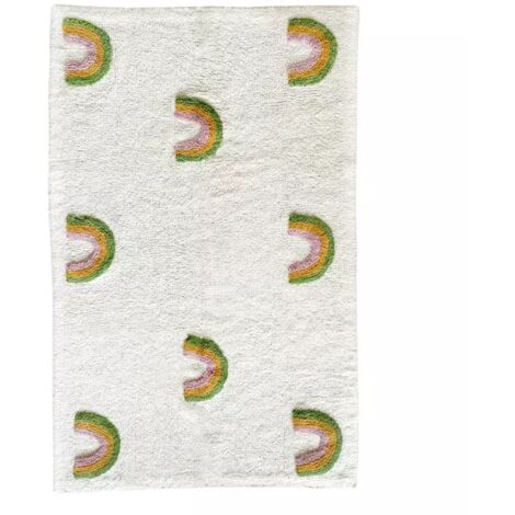 Tapis enfant arcs en Ciel 90 x 150 cm coton shaggy - CALEB (1/5)