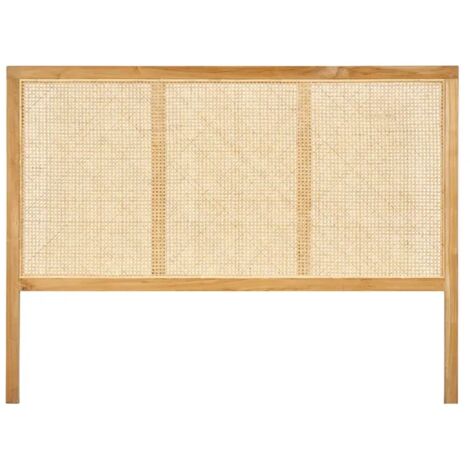 Tête de lit en bois massif avec cannage en rotin L. 160 cm - BRUNO (1/5)