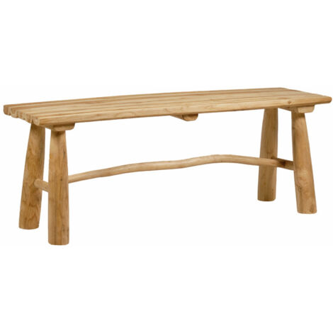 Banc / Bout de lit en bois de teck massif L. 120 cm - MARIANO