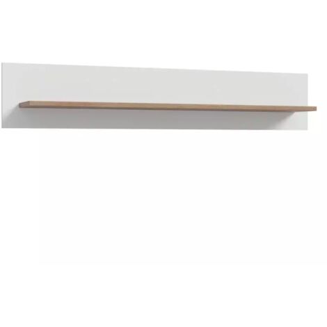 Étagère murale L. 160 cm décor gris clair et chêne - UDINE (1/5)