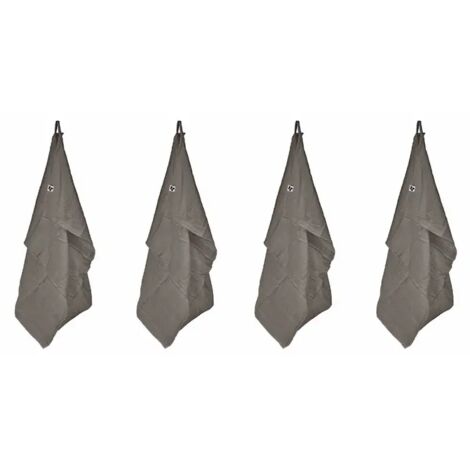 Lot de 4 essuie-mains 50 x 70 cm en double gaze de coton gris - PEPA (1/5)