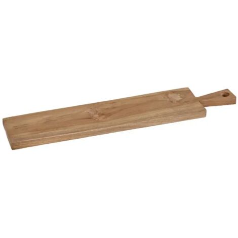 Longue planche à découper 60 cm en bois de teck avec manche - ELEA (1/5)