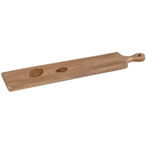 Longue planche à découper 61 cm en bois de teck avec manche - ERRA (1/4)
