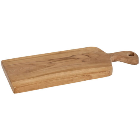 Planche à découper 40 cm bois de teck avec poignée originale – NOLA (1/5)