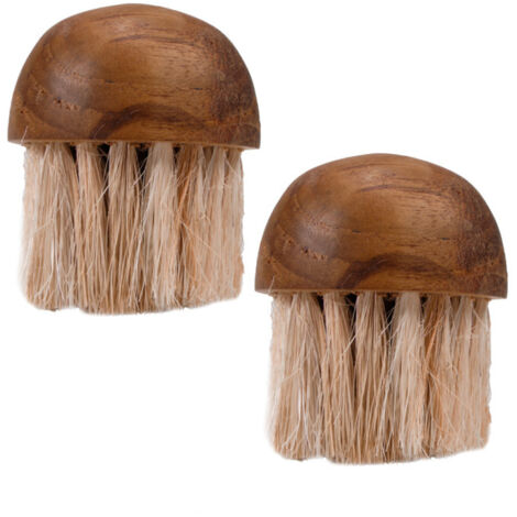 Lot 2 brosses à champignons bois de teck et fibre d’ananas - MEDUSA 01 (1/5)