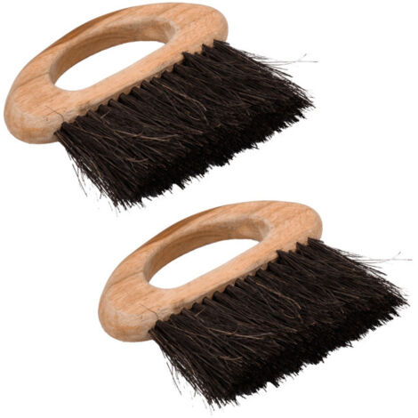 Lot 2 petites brosses en bois de teck & fibre de palmier - AKERA 02 (1/5)