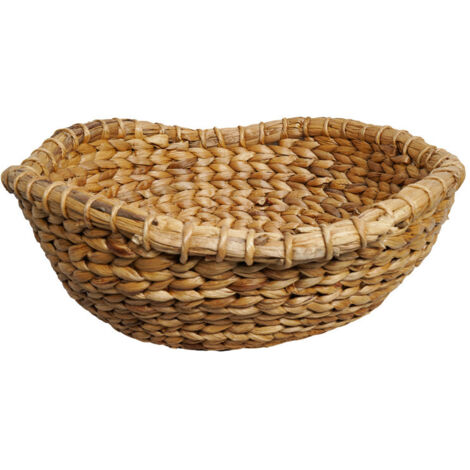 Panier rond corbeille à fruits 42 cm tissé en jacinthe d'eau – COVE (1/5)