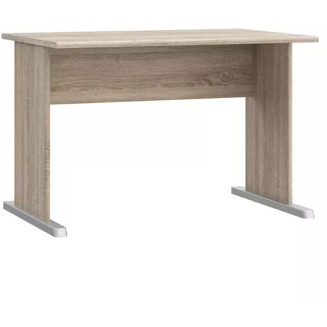 Bureau L. 108 cm décor chêne sonoma et pieds effet aluminium - MARIA (1/5)