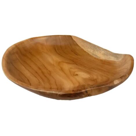 Bol / Corbeille / Vide poche en bois de teck artisanal D. 31 cm - ADAM (1/5)