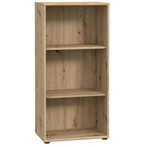 Bibliothèque / Étagère H. 111 x L. 54 cm décor chêne artisan - MARIA (1/5)