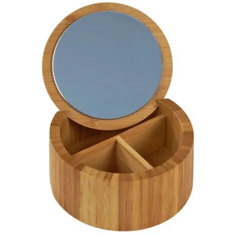 Boite ronde à bijoux en bois avec miroir - REGINA 3147 (1/5)