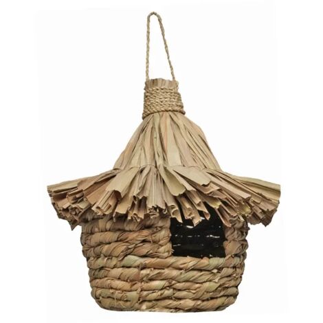 Grand nichoir pour oiseaux D. 43 cm en feuilles de pandan - ZAZU (1/5)