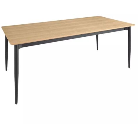 Table repas extensible 200/300 cm placage bois et pieds métal – JOLENE (1/5)