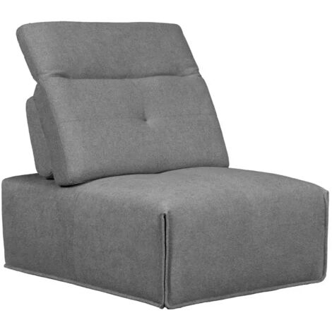 Chauffeuse modulable en tissu gris dossier têtière réglables - LIVING (1/5)