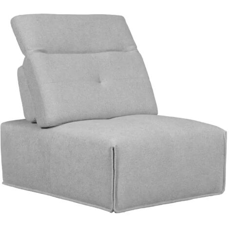 Chauffeuse modulable tissu gris clair dossier réglable - LIVING (1/5)