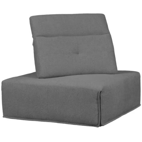 Angle modulable en tissu gris dossier et appui-tête réglable - LIVING (1/5)